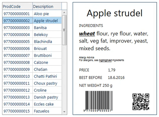 Applet Strudel Loftware NiceLabel Example